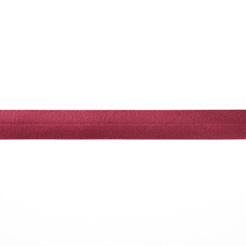 Nastro in sbieco satin [20 mm] – rosso Bordeaux,  image number 1