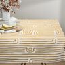 tessuto arredo mezzo panama Motivo a strisce astratto – senape/naturale,  thumbnail number 7