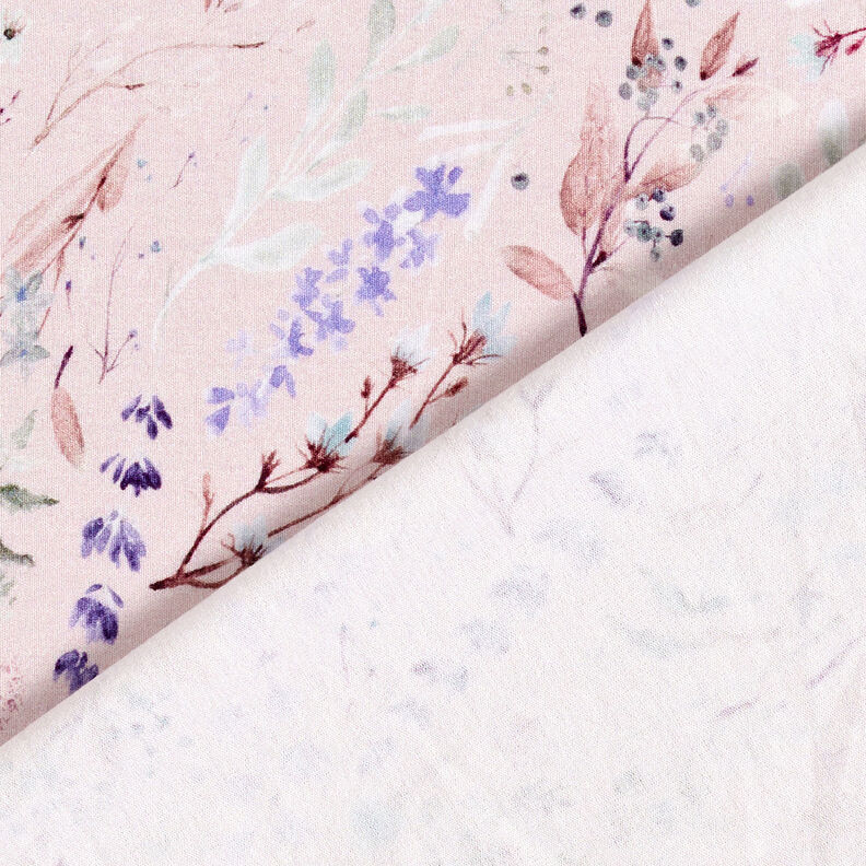 Jersey di viscosa con delicati fiori e foglie – rosa antico chiaro,  image number 4