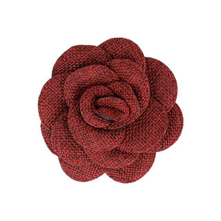 spilletta, fiore tessuto  – rosso Bordeaux, 