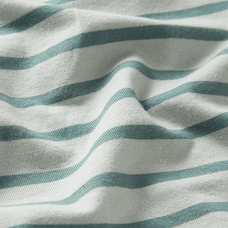 Jersey in cotone a righe strette e larghe – menta chiaro/menta piperita,  image number 2