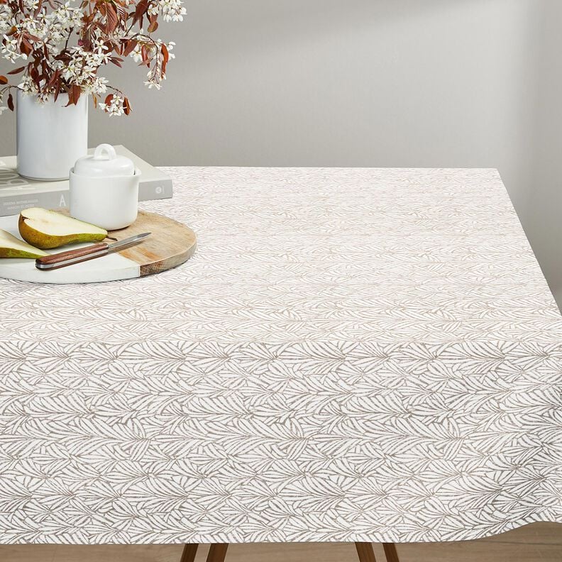 cotone rivestito Fronde di palma astratte &ndash; talpa/avorio,  image number 6