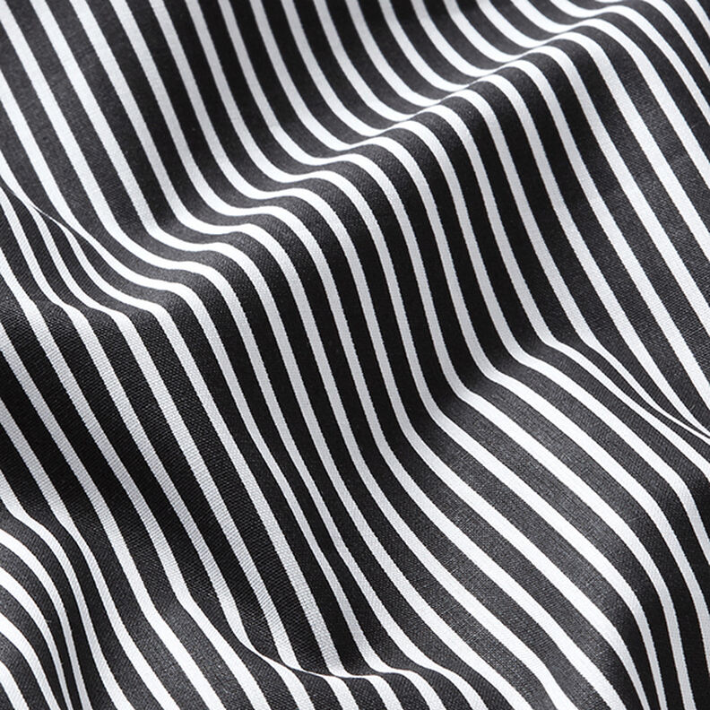 popeline di cotone strisce – nero/bianco,  image number 2
