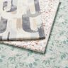 tessuto in cotone popeline Sottili rami di fiori – grigio argento/beige chiaro,  thumbnail number 5