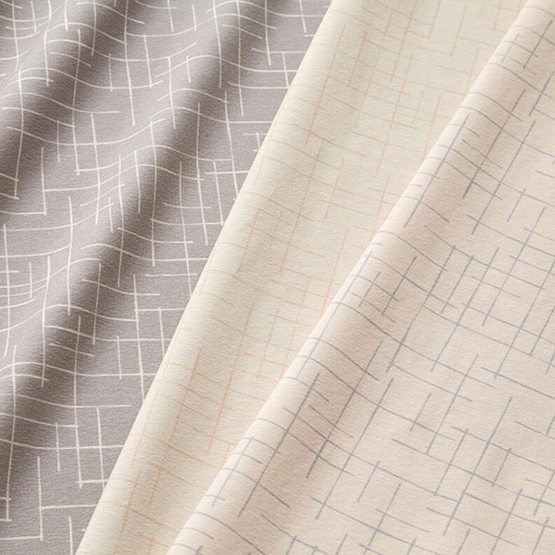 jersey di cotone, motivo a quadri interrotti – grigio chiaro, image number 5