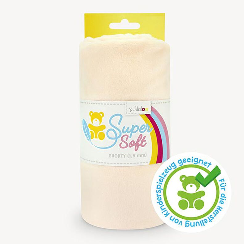Tessuto peluche SuperSoft SHORTY [ 1 x 0,75 m | 1,5 mm ] - naturale | Kullaloo,  image number 1