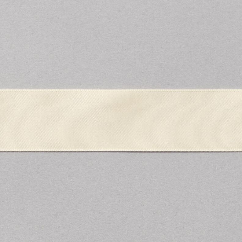 Nastro in satin [25 mm] – bianco lana,  image number 1