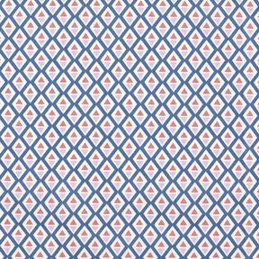 cotone rivestito Piccoli rombi – blu/bianco, 