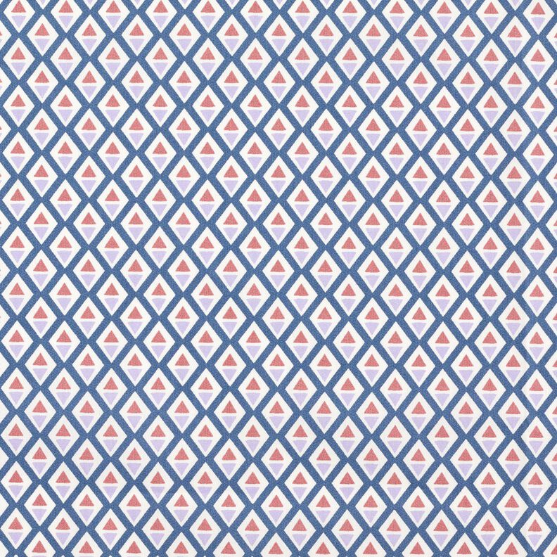 cotone rivestito Piccoli rombi – blu/bianco,  image number 1