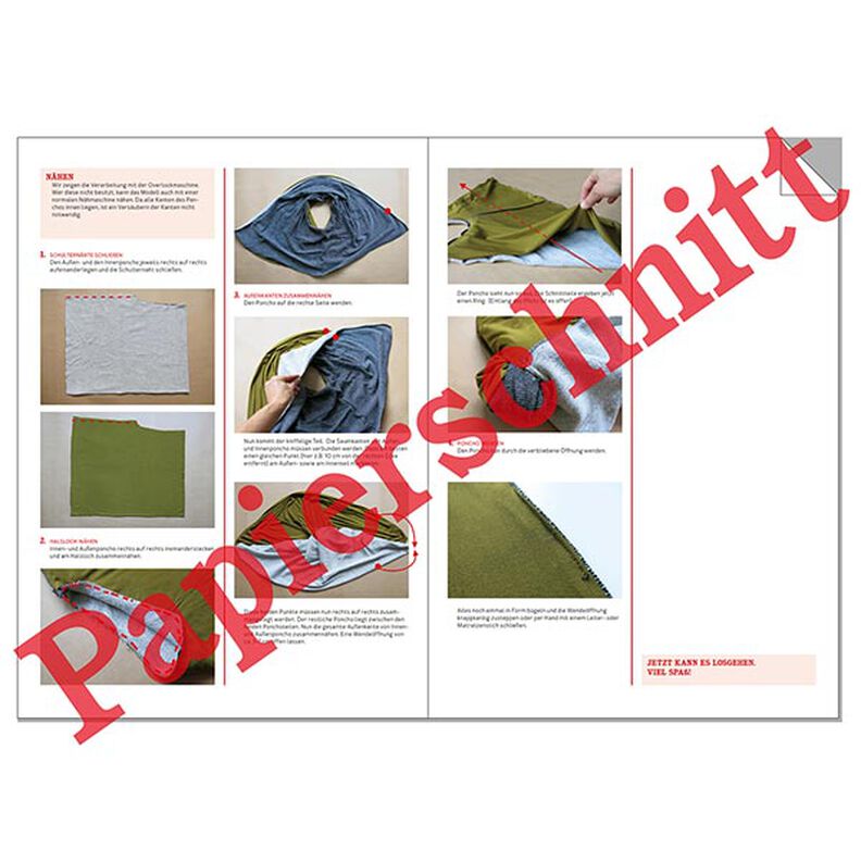 FRAU PENNY Poncho reversibile asimmetrico | Studio Schnittreif | Taglia unica,  image number 8