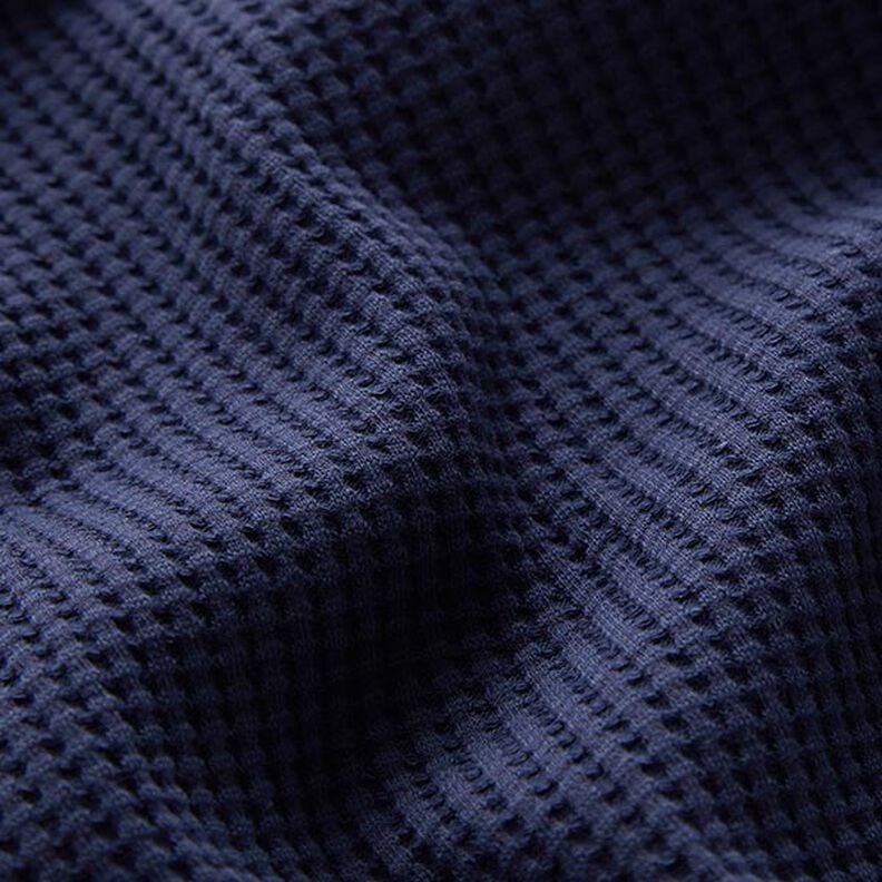 jersey di cotone nido d’ape tinta unita – blu marino,  image number 2