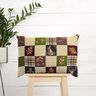 tessuto arredo gobelin Patchwork autunnale – beige chiaro/rosso carminio,  thumbnail number 5