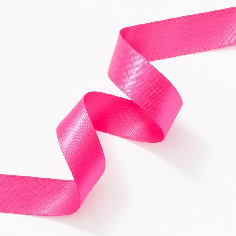 Nastro in satin [15 mm] – rosa fucsia acceso,  image number 3