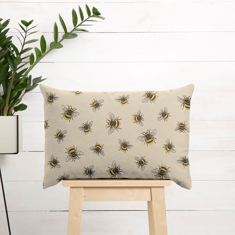 tessuto arredo gobelin Sciame di api – beige chiaro/giallo, image number 7