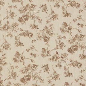 tessuto in cotone  Rose antiche – tortora chiaro/duna, 