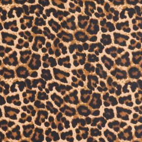 cotone rivestito Raffinato motivo leopardato – marrone/nero, 