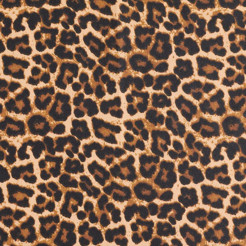 cotone rivestito Raffinato motivo leopardato – marrone/nero, image number 1