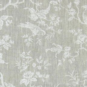 Lino per complementi di arredo Uccelli – bianco, 