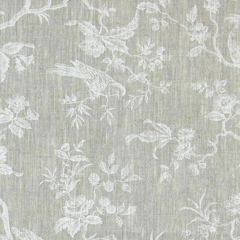Lino per complementi di arredo Uccelli – bianco,  image number 1