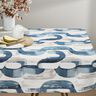 tessuto arredo mezzo panama Catena astratta – avorio/blu,  thumbnail number 8