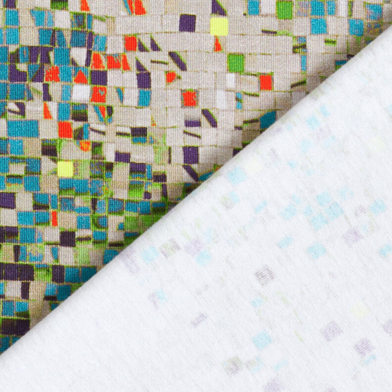 GOTS Jersey di cotone Mosaico sparso | TCC x LOOKS by Wolfgang Joop – verde mela/beige scuro,  image number 6