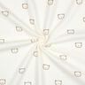 Jersey a nido d’ape orsetti | Poppy Fabrics – bianco lana/marrone capriolo,  thumbnail number 3