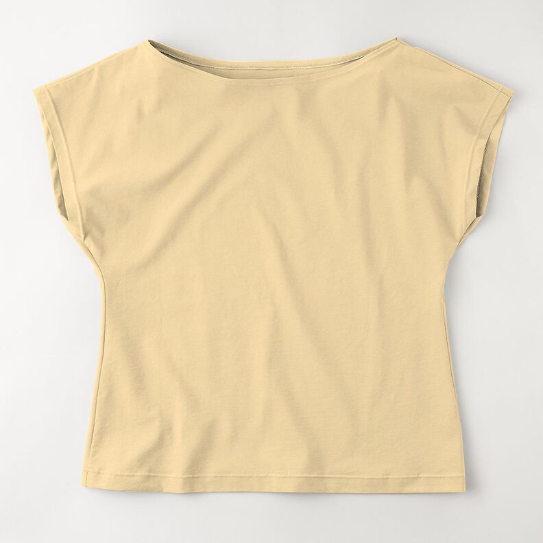 jersey di cotone medio tinta unita – giallo vaniglia,  image number 12