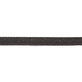 Nastro tessuto Metallico [9 mm] – nero/argento effetto metallizzato, 