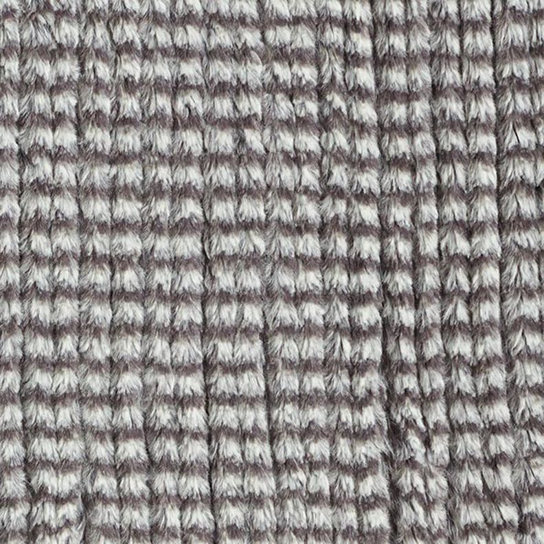 Pelliccia sintetica effetto maglia grossa – grigio,  image number 1