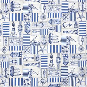 cotone rivestito, stile navy – blu acciaio/naturale, 