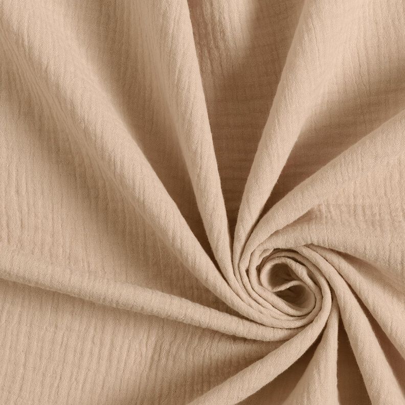 mussolina / tessuto doppio increspato – beige scuro,  image number 1