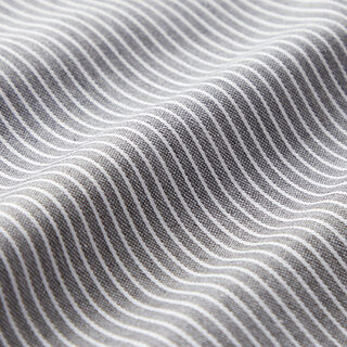 tessuto per camicette Misto cotone righe – grigio/bianco, 