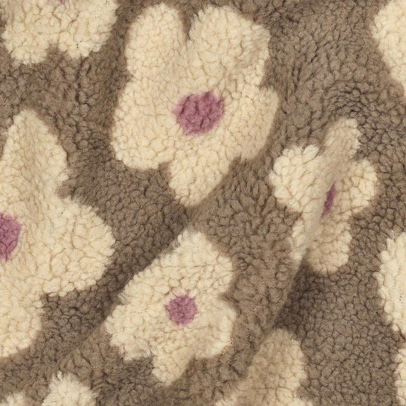 tessuto peluche fiori | Poppy Fabrics &ndash; duna/beige chiaro,  image number 2