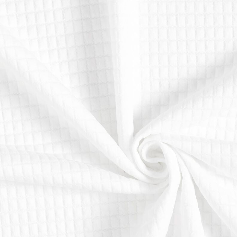Jersey trapuntato a quadrettini – bianco, image number 3