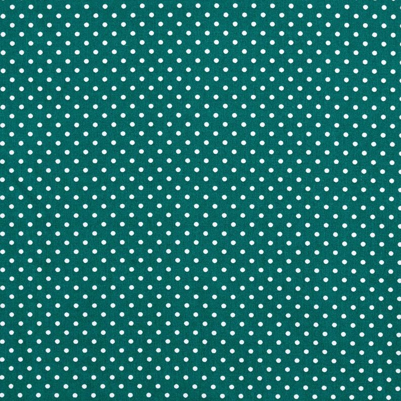 popeline di cotone Mini pois Polka – abete blu/bianco, image number 1