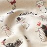 mezzo panama, effetto lino, Cats in love – naturale,  thumbnail number 2