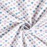 tessuto in cotone popeline teneri cuori – bianco/violetto pastello,  thumbnail number 3