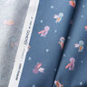 popeline di cotone Ballo in maschera degli uccelli – grigio blu,  thumbnail number 3