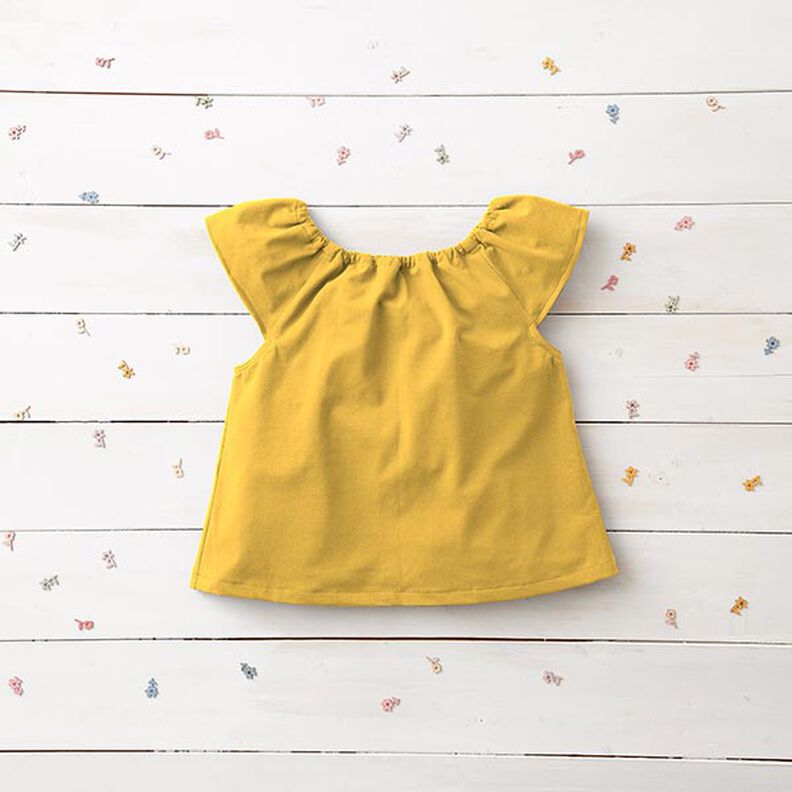 jersey di cotone medio tinta unita – giallo sole,  image number 7