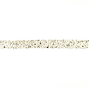 Nastro in sbieco macchie [20 mm] – bianco lana/nero, 