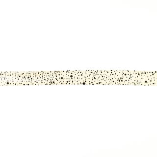 Nastro in sbieco macchie [20 mm] – bianco lana/nero, 