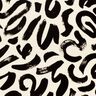 jersey di viscosa Pennellate astratte – crema/nero,  thumbnail number 5