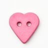 Bottone a forma di cuore [Ø 15 mm] – pink,  thumbnail number 1