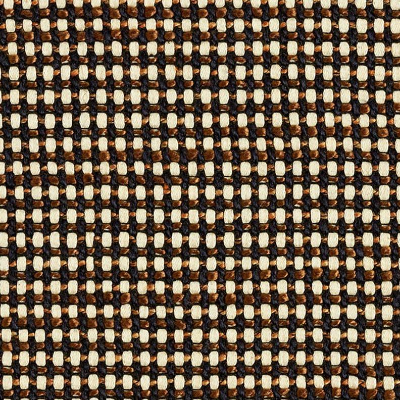 tessuto in tela grezza, quadretti – blu marino/marrone,  image number 1