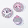 Toppe riflettenti in velcro, confezione da 3 – rosa/bianco,  thumbnail number 2