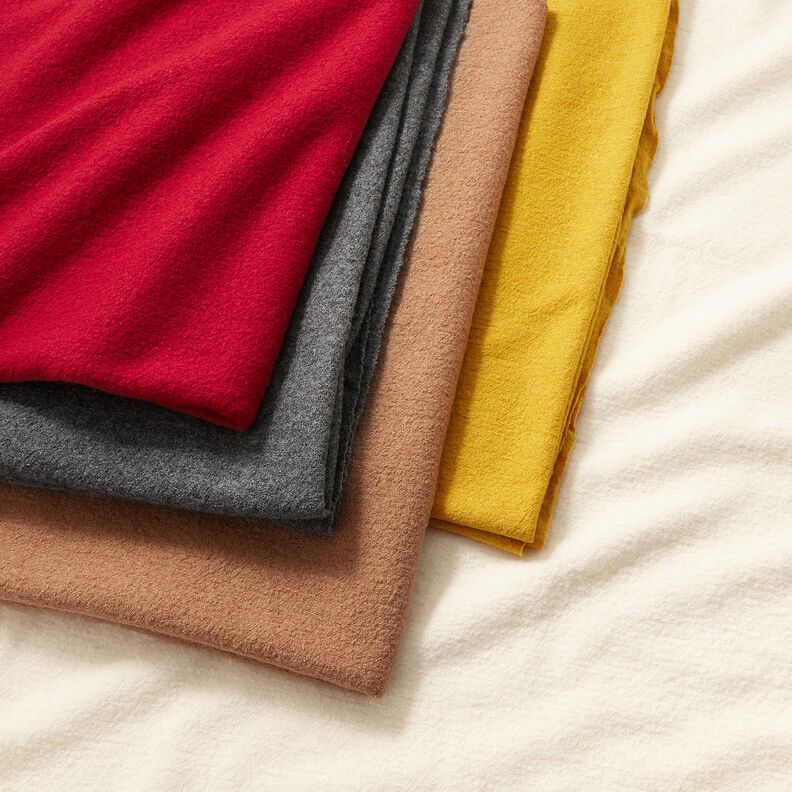 Tessuto leggero in maglia in misto viscosa e lana – giallo curry,  image number 4