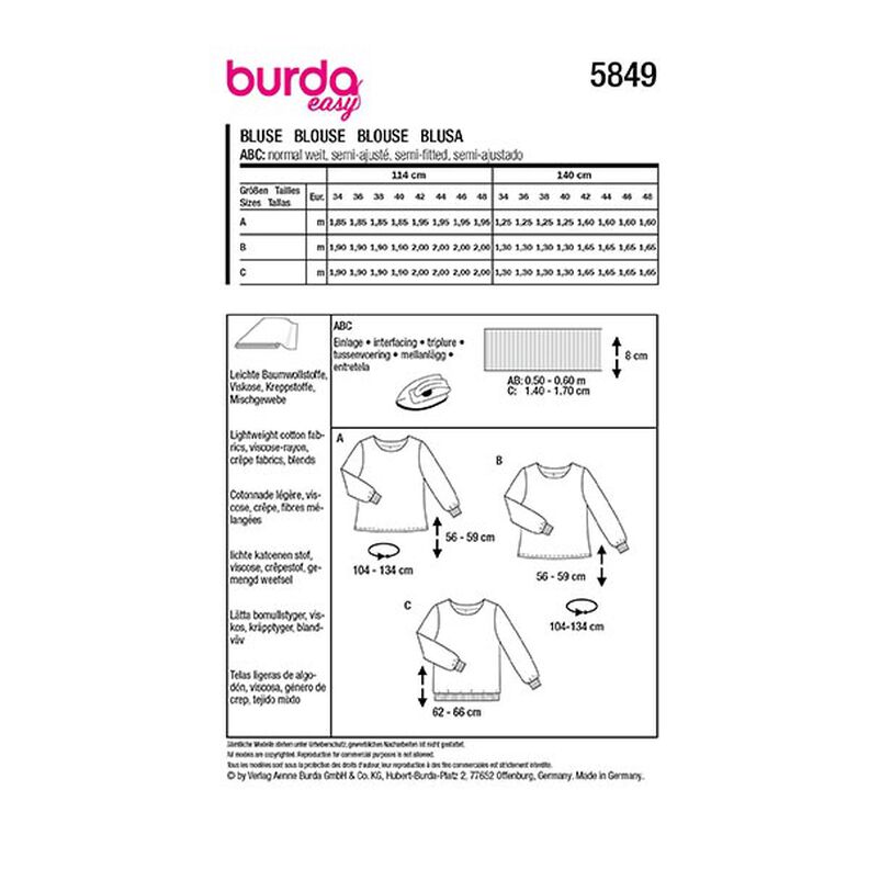 camicetta | Burda 5849 | 34-48,  image number 12