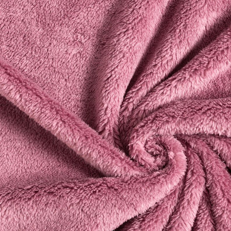 ecopelliccia Peluche tinta unita – rosa antico scuro, image number 1