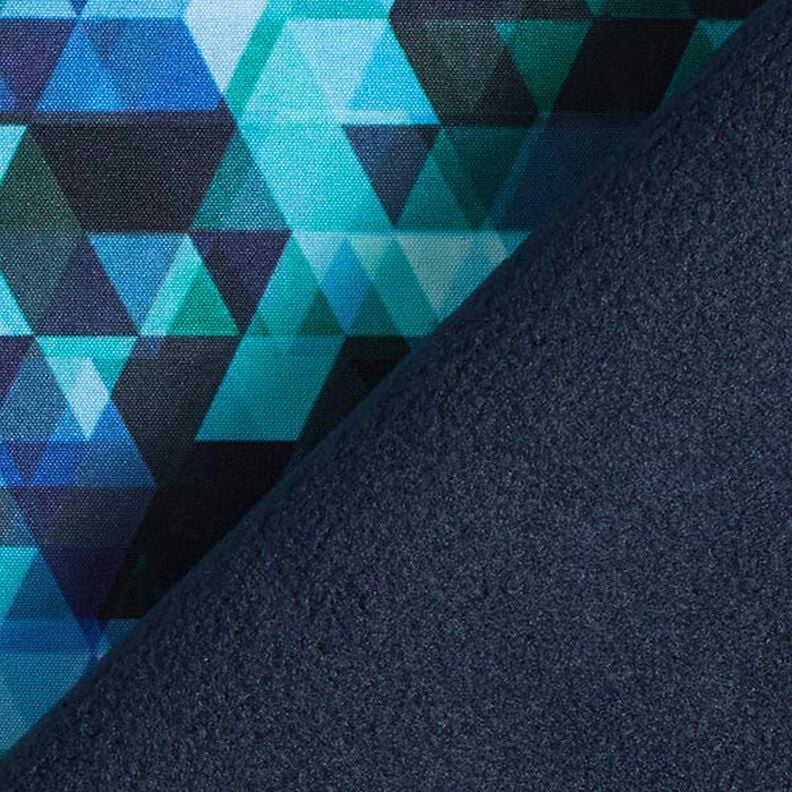 softshell Triangoli colorati stampa digitale – blu notte/turchese,  image number 5