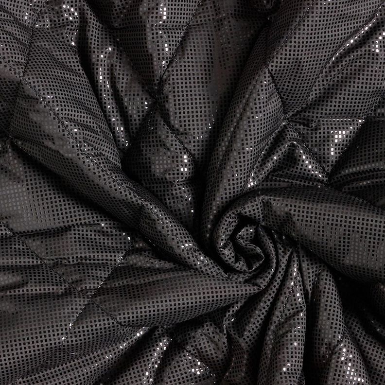 tessuto trapuntato Rombi leggermente lucenti – nero,  image number 3